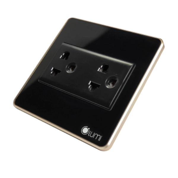 Ổ cắm mặt kính cường lực chống xước Lumi